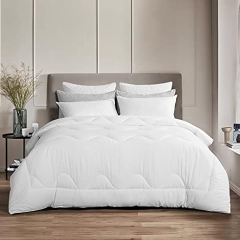 Aisbo Double Duvet 13.5 Tog Winter - Warm Thick Duvet Quilt Coverless Double Bed Duvet with Corner Tabs, Ultra Soft Fluffy Duvet Insert, 200x200 cm Cover