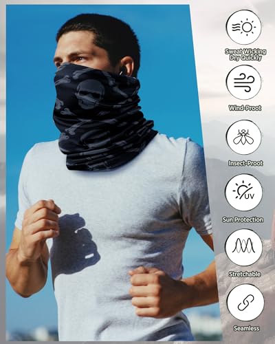 Image of Cuffbow 12 Pack Neck Gaiters Face Mask Balaclava for Men Women Cooling Neck Gaiter Summer UV Protection Scarf