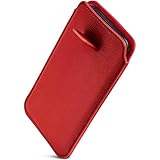 ONEFLOW Liberty Hülle für Nokia 230 Handy Einsteckhülle mit Rückzugfunktion, PU Leder Handytasche, Schutzhülle mit Lasche, Sleeve Etui Hülle zum Einstecken, Rot
