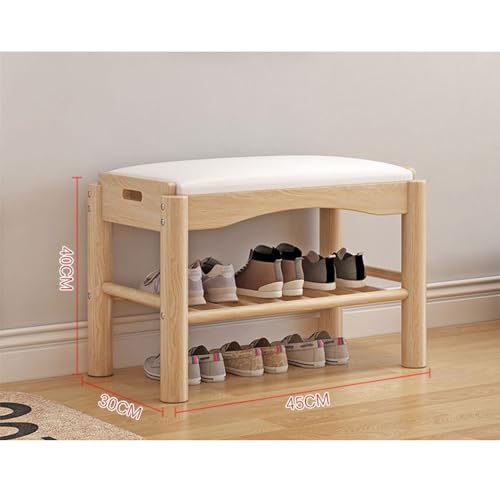 Tabouret de rangement multifonctionnel salon chambre en bois