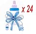 JZK 24 x Azul biberones favores Baby Shower Cajas Regalo para Baby...