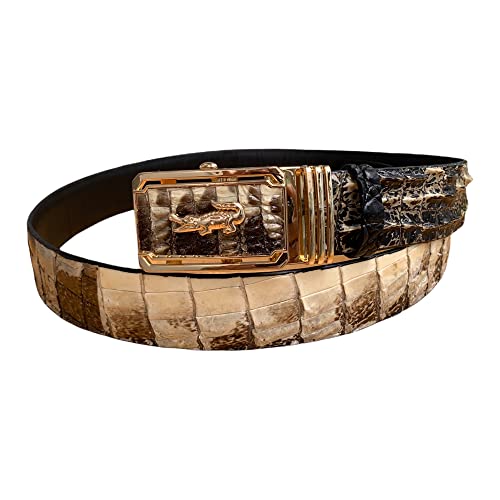 Genuine alligator natural leather belts for Men, real Natural crocodile skin Men's belt