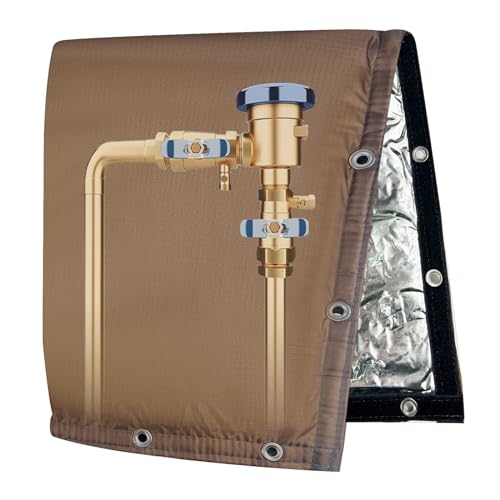 Backflow Preventer Insulated Cover (5˚F) Thick 6-Layer Fabric Pipe Insulation Cover (UV Coated) Winter Freeze Protection,for Water Well Pump Covers and Sprinkler Valve Covers (24" W X 26" H) by Yehchi - Used condition - US$17.98