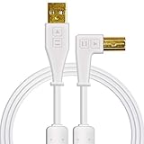 Chroma Cables: Audio Optimized USB-A to USB-B Right-Angle Cable (White)