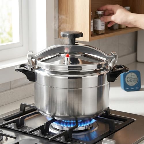 PRETYZOOM 11Qt Pressure Cooker Stainless Steel, One-hand Lock Cooking Pot by PRETYZOOM - Image 4