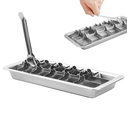 Eiswürfelform aus Edelstahl mit leicht zu lösendem Griff – langlebige Metallform für Whiskey, Cocktails und Partys, spülmaschinenfest