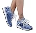 Jeans Sports Shoes, Handmade Women's Sports Shoes, Blue Jeans Embroidered Sports Shoes, Women's Sports Shoes, Birthday gift (9, blue)