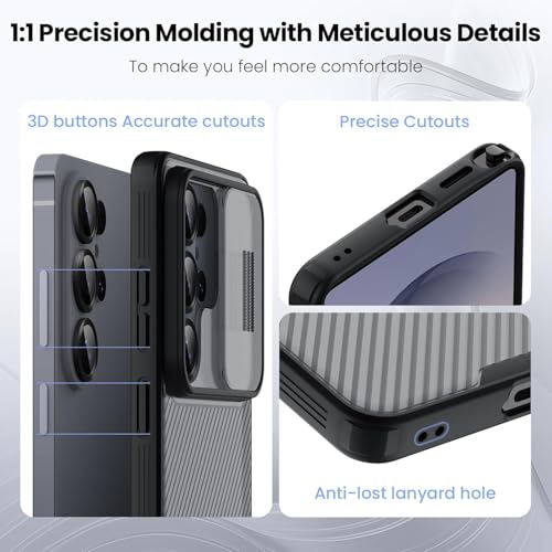 Image of Nilkin Classic Series Compatible for Samsung S26 Ultra Case with Camera Cover, [Camera Lens Protector] [Scratch-Resistant] [360 Full Protection] Shockproof Slim Phone Case (TP-Black, S26Ultra)