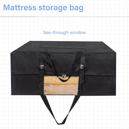 TONINT Folding Mattress Storage Bag,Carry Case for Tri-Fold Mattress,Memory Foam Mattress Case- 600D Oxford Cloth Heavy Duty Carry Case for Tri-Fold Guest Bed Mattress (Fits 4\"-6\" Queen Mattress)