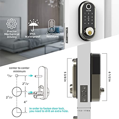 Hornbill Smart Lock, Hornbill Fingerprint Deadbolt Lock With Touchscreen Keypad thumb #5