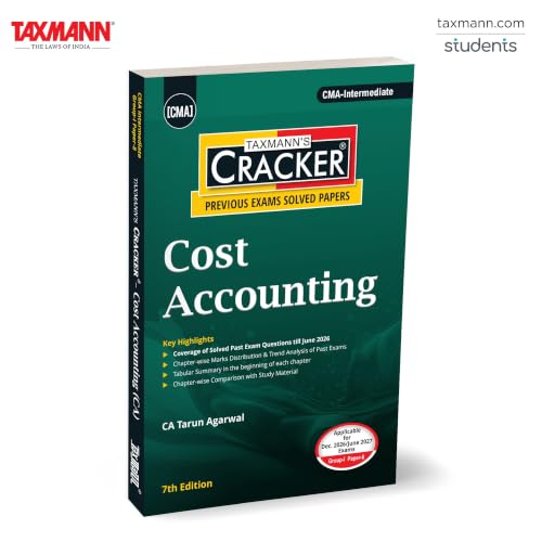 Image of Taxmann's CRACKER for Cost Accounting (Paper 8 | CA) - Exam-focused Question Bank of 700+ Solved Past-Exam Questions with Marks & Trend Analysis for CMA Intermediate | Dec. 2026 /June 2027 Exams