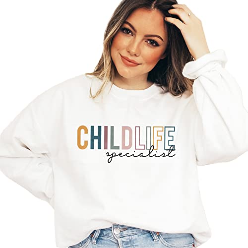 Child Life Specialist Colorful Sweatshirt, Certified Child Life Shirt, Coping Comfort Play, Team Group Shirts, Unisex Crewneck Sweatshirt Ash Grey2