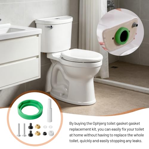 Image of 3'' Toilet Tank to Bowl Coupling Kit, Fit for American Standard Champion 4 | Toilet Parts AS738756-0070A, Repair Kit with Gasket, Bolts, Washers - Fixes Leaks, Universal for Most 3 inch Flush Valve Tanks