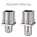 BE-TOOL 4 Pcs Adjustable Table Legs, Stainless Steel Flange Feet, 75-93mm / 2.95-3.66in Adjustable Height, for Coffee Table, TV Cabinet, Office Desk