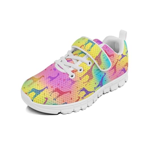 Yzaoxia Little/Big Kids Sneaker Boys Girls Hook and Loop Running Shoes