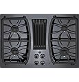 GE Profile 30 in. Gas Downdraft Cooktop in Black with 4 Burners PGP9830DRBB