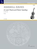A Last Postcard from Sanday: for solo violin. violin.