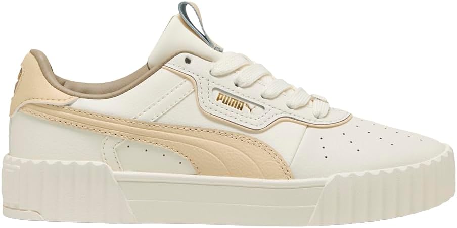 PUMA Womens Carina 3.0 Luxe Lace Up Sneakers Shoes Casual - Off White