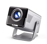 Questo proiettore offre una risoluzione 8K e 1080P HD, una luminosità di 1000 lumen ANSI, un altoparlante, funziona su Android 14 e supporta WiFi 6 e Bluetooth 5.4.