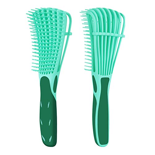 The EZ Detangler Hair Brush, Detangling Brush, Detangling Hair Brush, Hair Brush for Natural Hair-Detangler (Green)