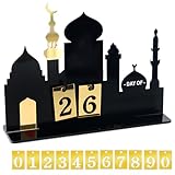 Calendario Ramadan, Calendario dell'avvento del Ramadan Decorazione fai da te, Calendario Ramadan per bambini, Decorazione Domestica da Scrivania per Feste Ramadan