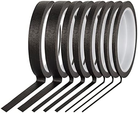 8Rolls Thin Painters Tape Total 176yards 1/8, 1/4, 1/2 inch Width Painter Tape Paint Tape masking Tape Pinstriping Tape, DIY Art TapeSmart Selection, 3" Large Core Easy to Work for Big Projects
