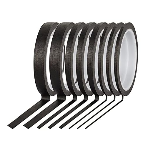 8Rolls Thin Painters Tape Total 176yards 1/8, 1/4, 1/2 inch Width Painter Tape Paint Tape masking Tape Pinstriping Tape, DIY Art TapeSmart Selection, 3" Large Core Easy to Work for Big Projects