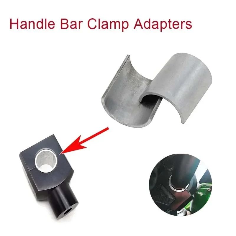 Abrazaderas espaciadoras de dirección de aluminio mecanizado de moto 5