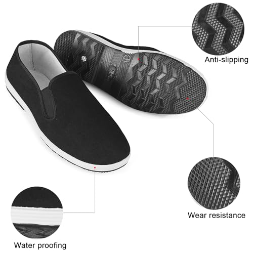 Kung Fu Shoes Fit for Tai Chi and Martial Arts, Lightweight, Soft, and Breathable Slippers, Suitable for Daily Activities, Anti-Slip for Outdoor & Indoor Activities, Black3