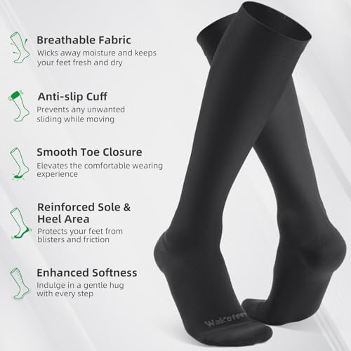 2 Pairs Compression Socks Women and Men, Compression Stockings Women for Calf Recovery, Relief, Discomfort3