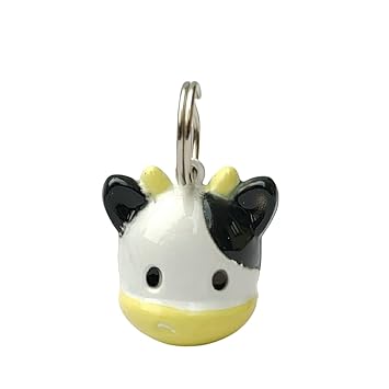 The Dogs Legacy Jumbo Size |Design - Cow Face| Collar Charm Bell for Dogs/Puppy/Cat/Kitten (Pack of One)