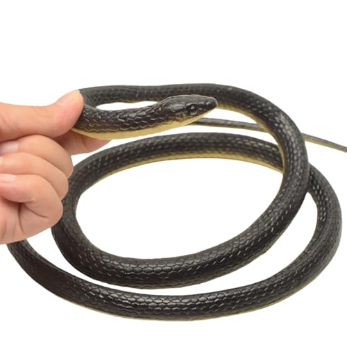 Tokaneit Gummischlange Realistische Gummi Python Groß Gummi Gefälschte Schlangen Gummi Simulation Schlange Garten Props Witz-Streich-Geschen 123 cm