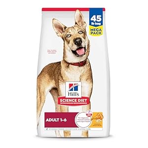 Hill’s Science Diet Adult 1-6 Dry Dog Food, Chicken & Barley, 45 lb. Bag