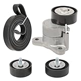 Serpentine Belt Component Kit Idler Pulley Tensioner Assembly Fits for Compass 2.0L 2.4L, Patriot 2.4L 2.0L, Journey 2.4L, Avenger 2.4L;2008-2012, Caliber 2.4L 2.0L, Chrysler 200 2.4L