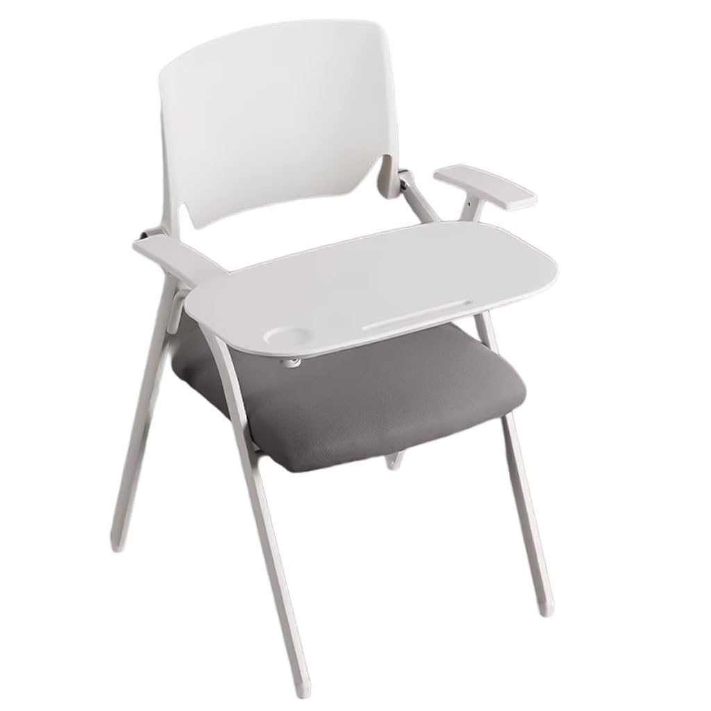 Chaise de bureau pliable ergonomique avec accoudoirs et tablette