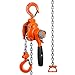 VEVOR Manual Lever Chain Hoist, 1/4 Ton 550 lbs Capacity 5 FT Come Along, G80 Galvanized Carbon Steel with Weston Double-Pawl Brake, Auto Chain Leading & 360° Rotation Hook, for Garage Factory Dock