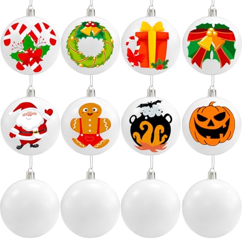 12 Pcs 3.15 Inch White Christmas Ball...