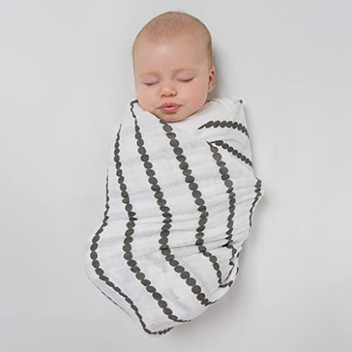 Image of SwaddleDesigns Cotton Muslin Swaddle Blankets for Baby Boy & Baby Girl, Neutral Receiving Blankets for Newborn, Baby Registry & Gift, 46 x 46 inches, Gold & Black Pearl with Gold Shimmer, Set of 3