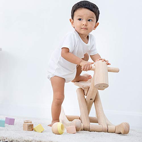 LLSDLS Hölzernes Schaukelpferd Spielzeug-Kind Schaukeltier-Kind Schaukelpferd / – Bild 2