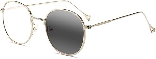 Gafas de lectura progresivas multifocales para hombres y mujeres, marco ovalado de metal, transición, fotocromático anti-UV
