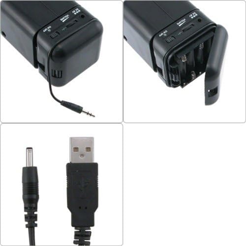 DB Portable Foldable Speakers for Mp3 Players - Black