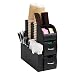 Mind Reader Coffee Condiment and Accessories Caddy Organizer, Black