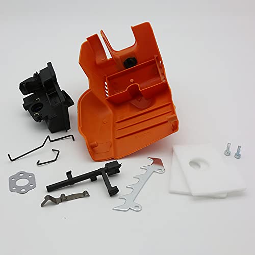 Kit de varilla de eje de punta de parachoques de filtro de aire de cubierta superior compatible con piezas de motosierra de gasolina S MS180 MS170 MS 018 017 180 170