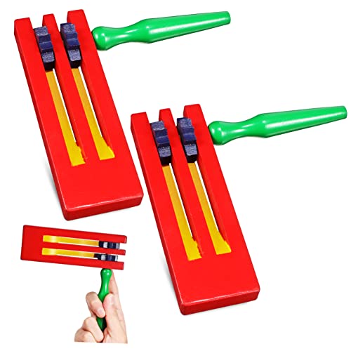 SUPVOX Wooden Ratchet Sound Toys Double Layered Matraca Musical Instruments for Children Rotating Noise Maker Ratchet Instrument Toys 2pcs Suitable for Party and Educational Use