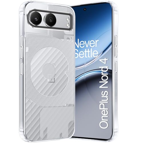 Image of TOUCCH Opeplus Nord 4 Clear Silicone Case (Transparent) | Shock Proof Scratch-Resistance Design & Camera Protection | Premium Slim Back Cover for Opeplus Nord 4 | Soft Matte Silicone - Transparent