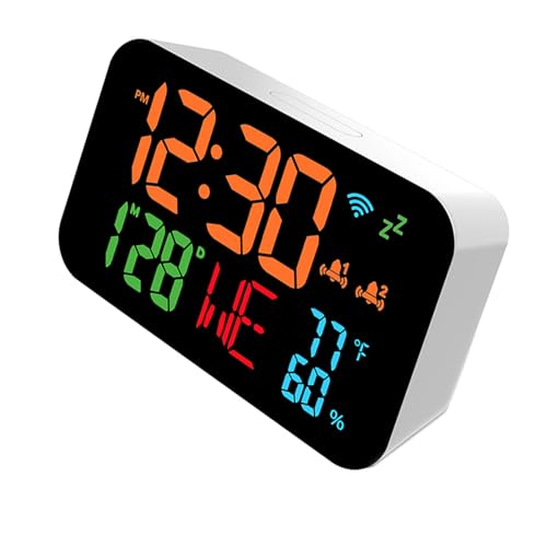 Moderne WLAN-Desktop-Uhr, Temperatur- und Feuchtigkeitsmonitor...