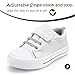 K KomForme Toddler Shoes Boys Girls Canvas Sneakers, Size 13 Little Kid, Off-White