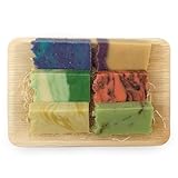 Set de 6 jabones naturales para piel grasa - Bandeja regalo con surtido de jabones artesanales - Regalo original para San Valentín, Cumpleaños, Día de la Madre