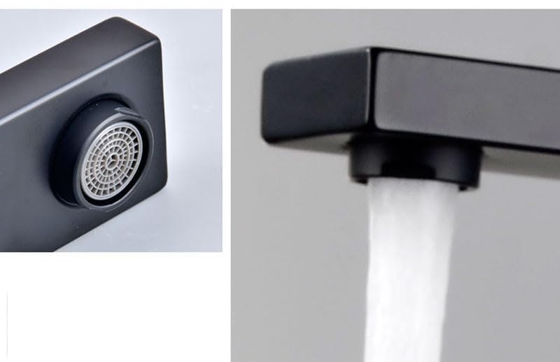 Robinet d'évier carré en acier inoxydable noir au fini Nero durable - 3