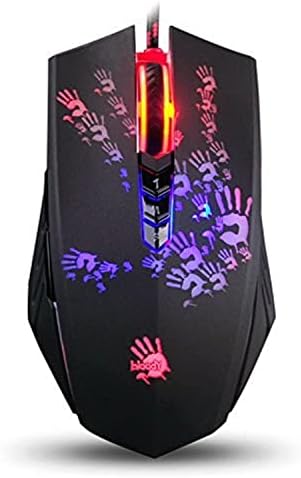 Bloody A60L Optical Gaming Mouse With Light Strike (Lk) Switch & Scroll - Fully Programmable And Advance Macros (A60L) Infrared, Black